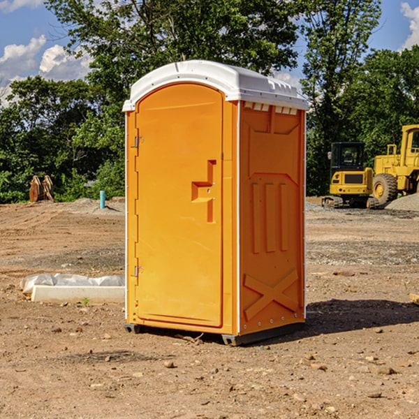 how often are the porta potties cleaned and serviced during a rental period in Richland County